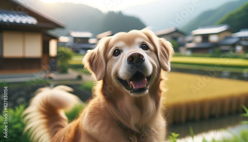 犬のポートレート画像 ゴールデンレトリバー