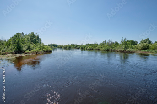 River Snov in the afternoon from the bridge.