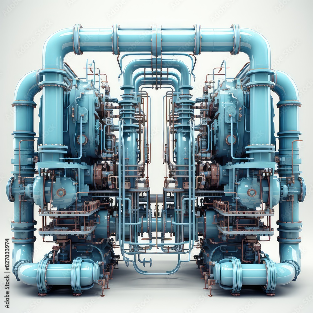 Obraz premium pipelines modern power plant UHD Wallpaper