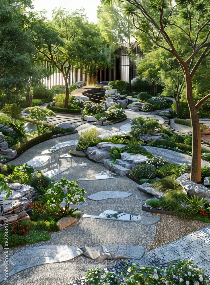 Fototapeta premium Landscaped Garden Design