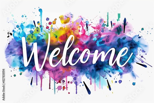 Free photo of welcome and beautiful  colorful background