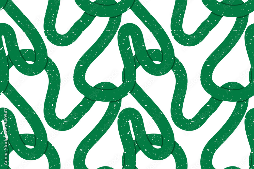 Fototapeta premium Hand drawn seamless pattern with cute squiggles with texture noise dirty dust. Vector illustration of bright colored doodle scribble.
