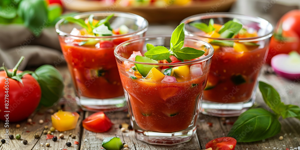 Gazpacho on the table Gazpacho on the table
