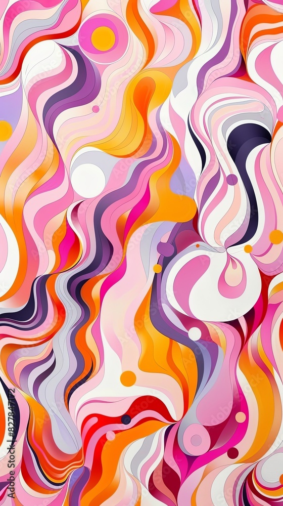 Vibrant colors intertwine through various shapes in an abstract masterpiece Vibrant colors intertwine through various shapes in an abstract masterpiece