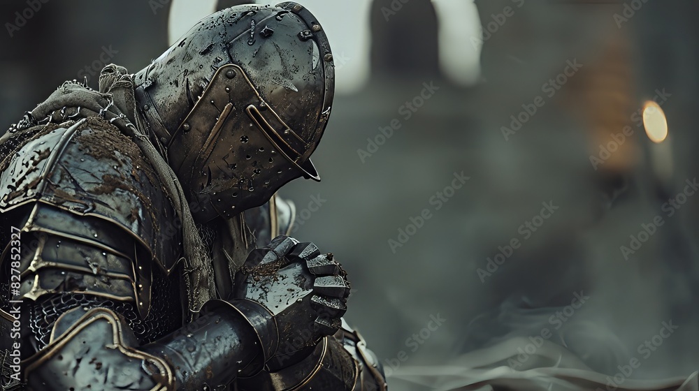 Knight pledging allegiance Knight pledging allegiance