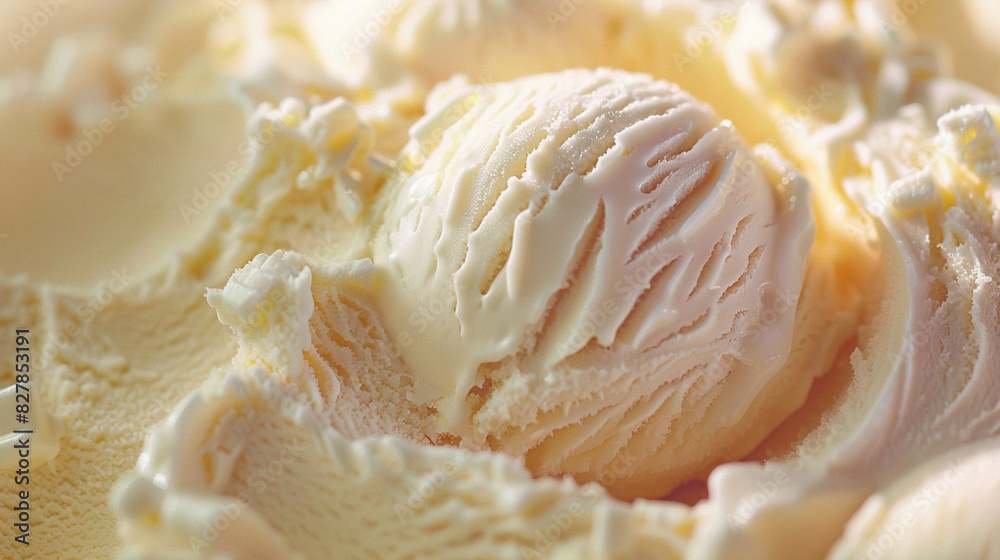 Close-up of a delicious vanilla ice-cream for background Close-up of a delicious vanilla ice-cream for background