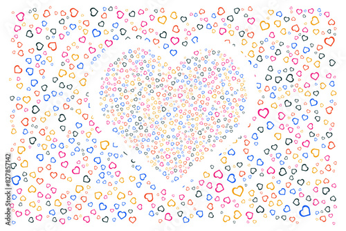 abstract colorful hearts background