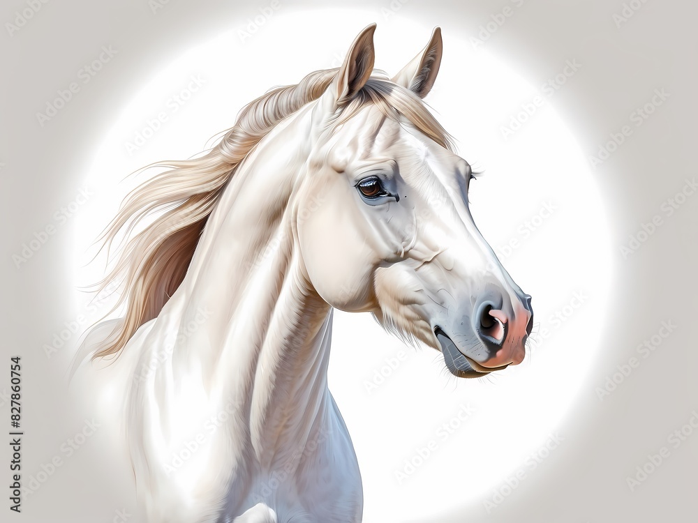 A quality colored pencil drawing of a cute and lovely Horse A quality colored pencil drawing of a cute and lovely Horse