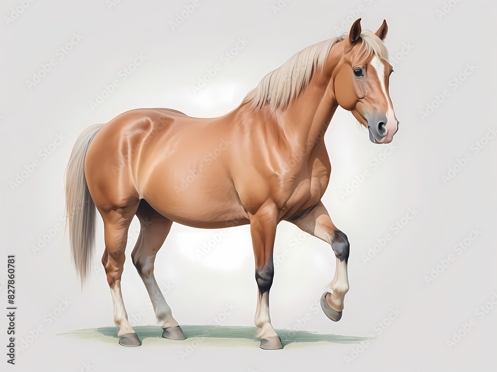 Obraz premium A quality colored pencil drawing of a cute and lovely Horse