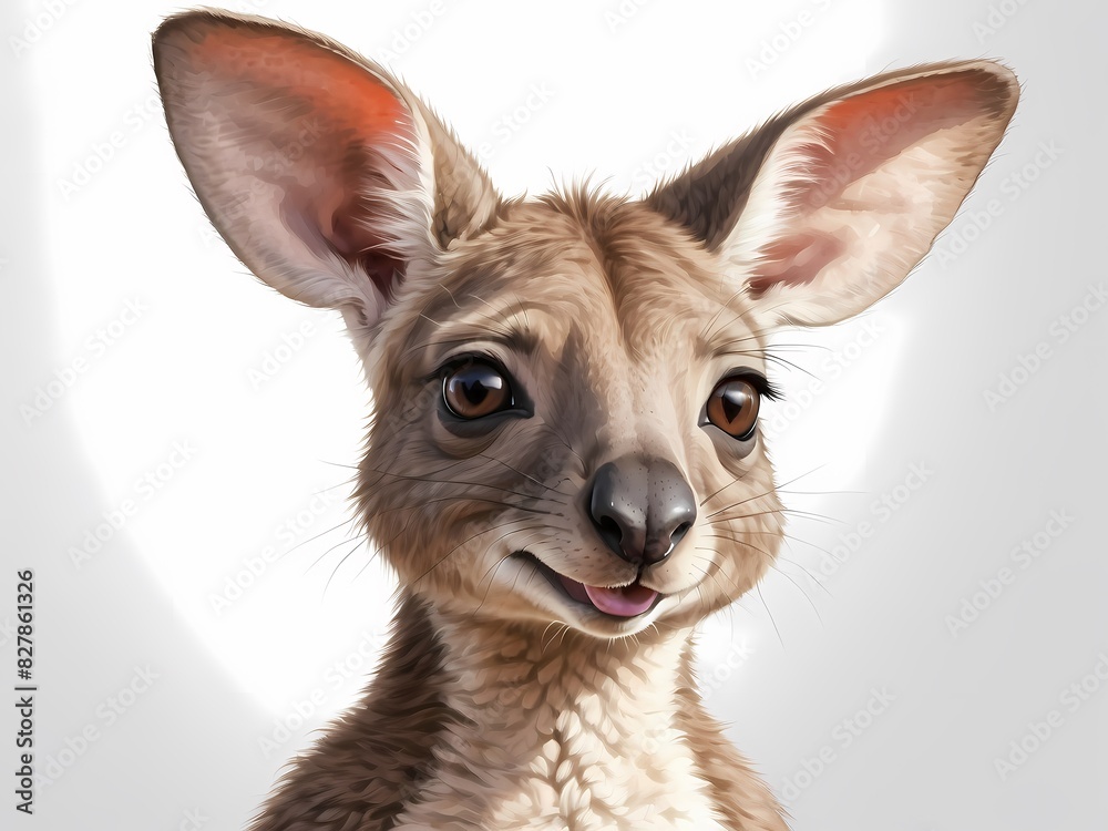 A quality colored pencil drawing of a cute and lovely Kangaroo A quality colored pencil drawing of a cute and lovely Kangaroo