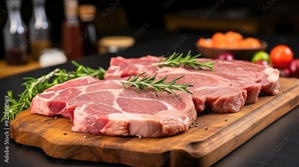 Raw top blade cut organic meat UHD Wallpaper Raw top blade cut organic meat UHD Wallpaper
