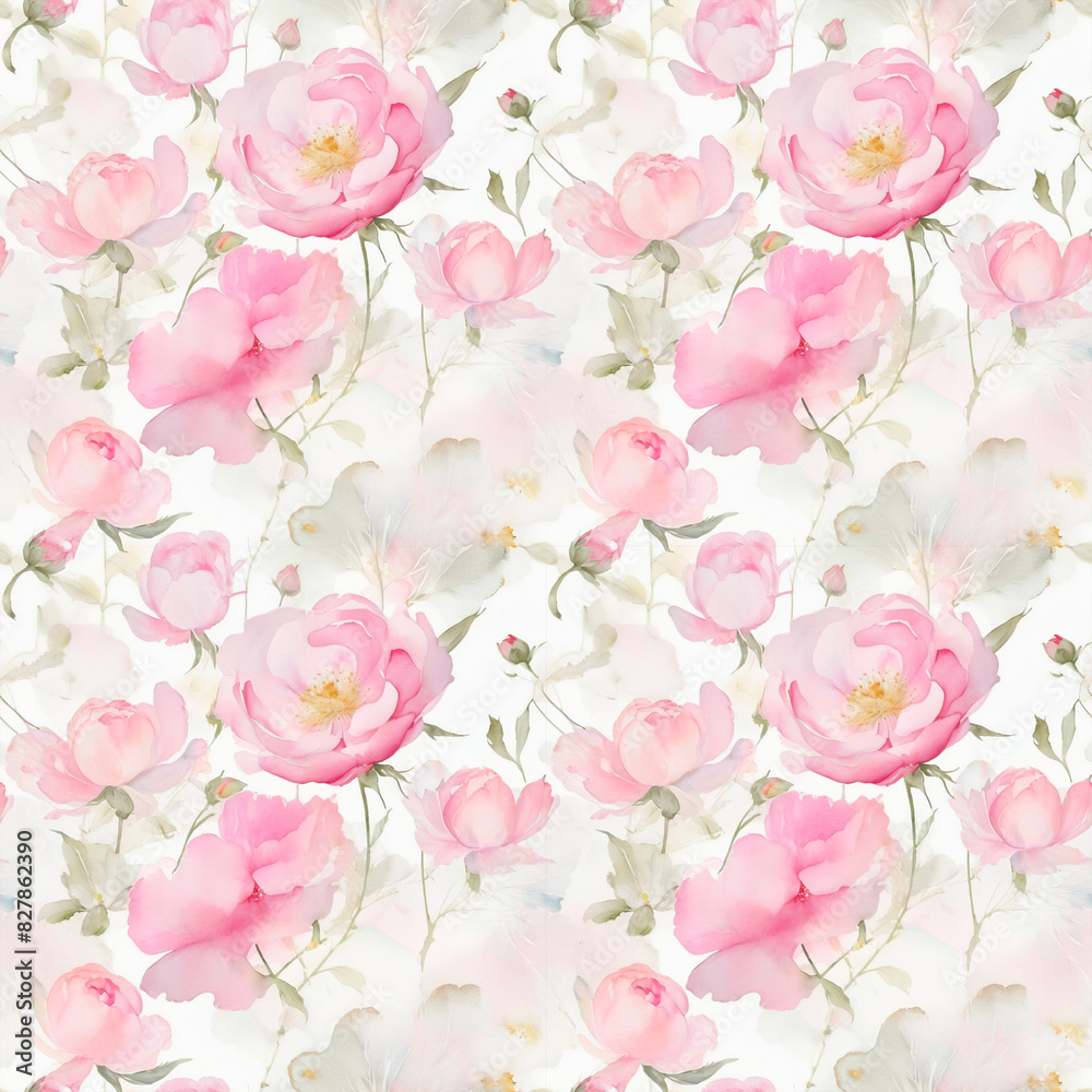 seamless pattern with pink flowers seamless pattern with pink flowers