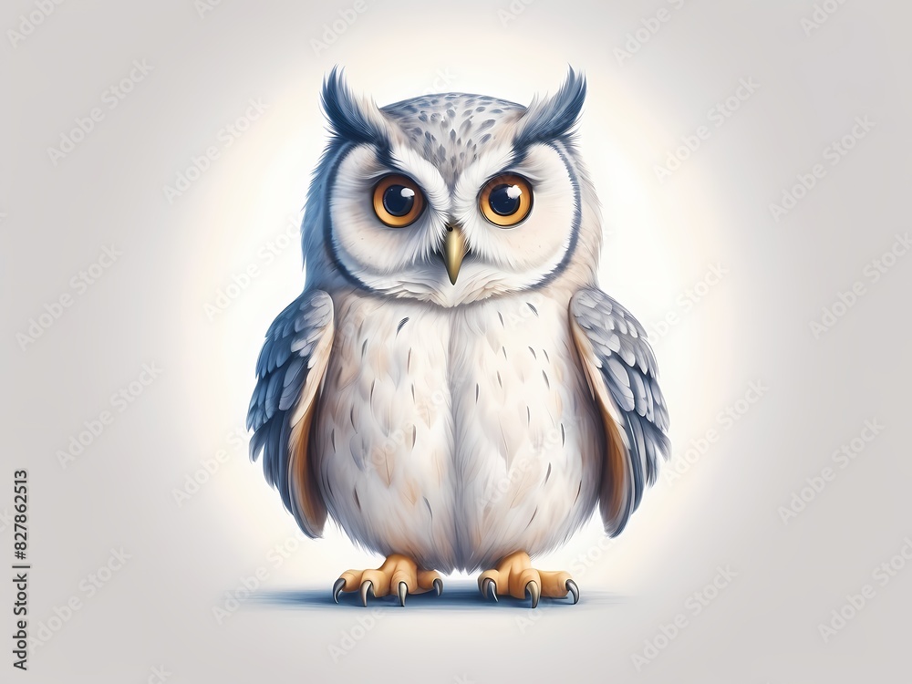 Obraz premium A quality colored pencil drawing of a cute and lovely Owl