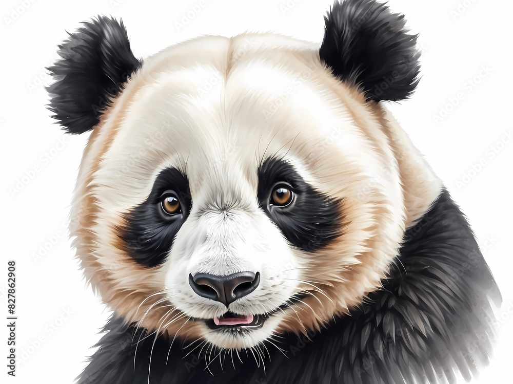 Fototapeta premium A quality colored pencil drawing of a cute and lovely Panda