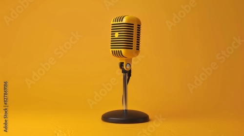 The Yellow Vintage Microphone photo