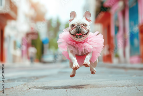 cute little dog with pink tutu