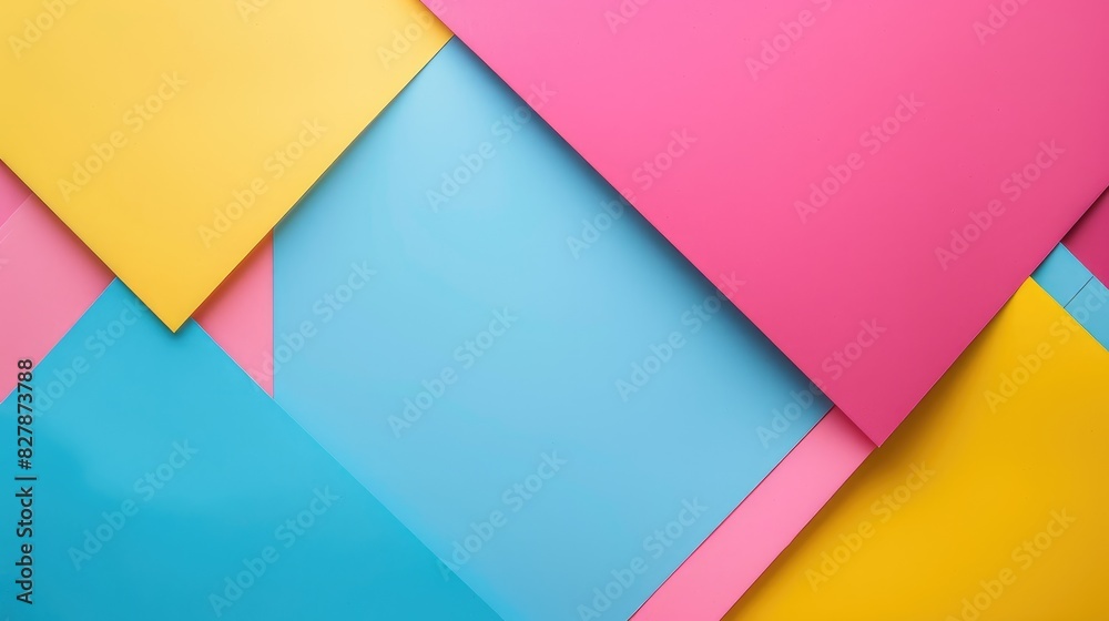 Geometric Design on a Colorful Empty Background