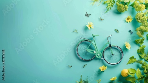 World Bicycle Day Background with Copy Space