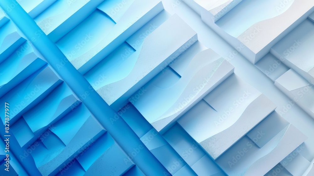 Vibrant background of blue and white color combination, dynamic background. Arrangement of gradation blocks Vibrant background of blue and white color combination, dynamic background. Arrangement of gradation blocks