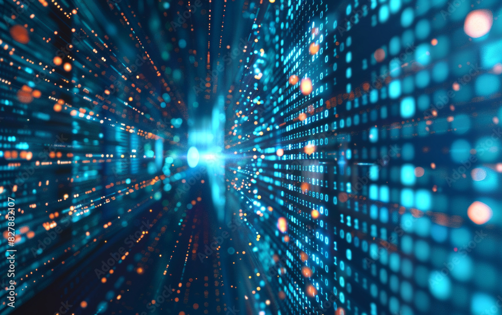 Unified digital information stream formed by the convergence of multiple data streams, symbolizing coherence and connectivity. Unified digital information stream formed by the convergence of multiple data streams, symbolizing coherence and connectivity.