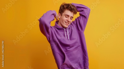 Young Man in Purple Hoodie © Nasta