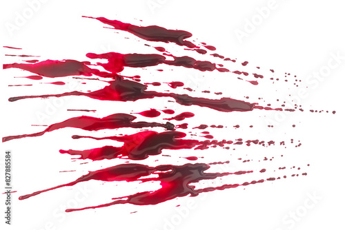 Blood splatter Isolated on A Transparent Background