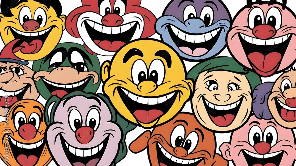 Fototapeta premium Classic 50s and 60s Cartoon Mascot Designs