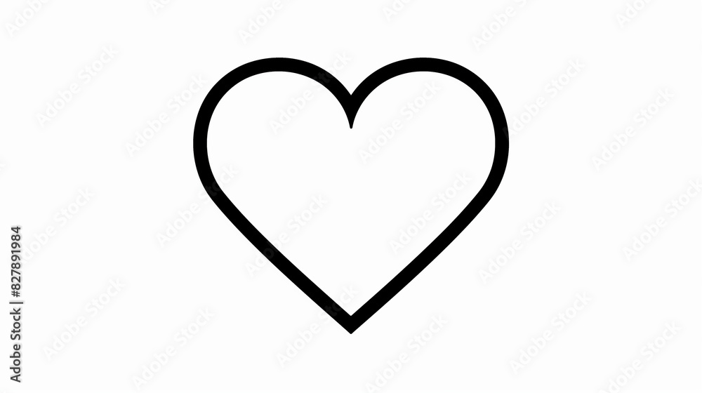Minimalistic Black Heart Symbol on White Background
Minimalistic Black Heart Symbol on White Background