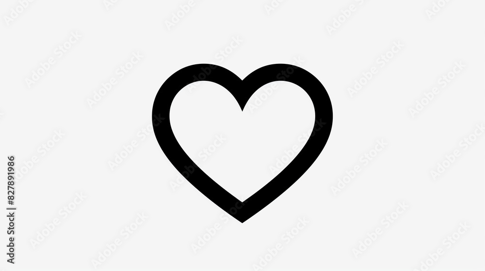 Minimalistic Black Heart Symbol on White Background
Minimalistic Black Heart Symbol on White Background