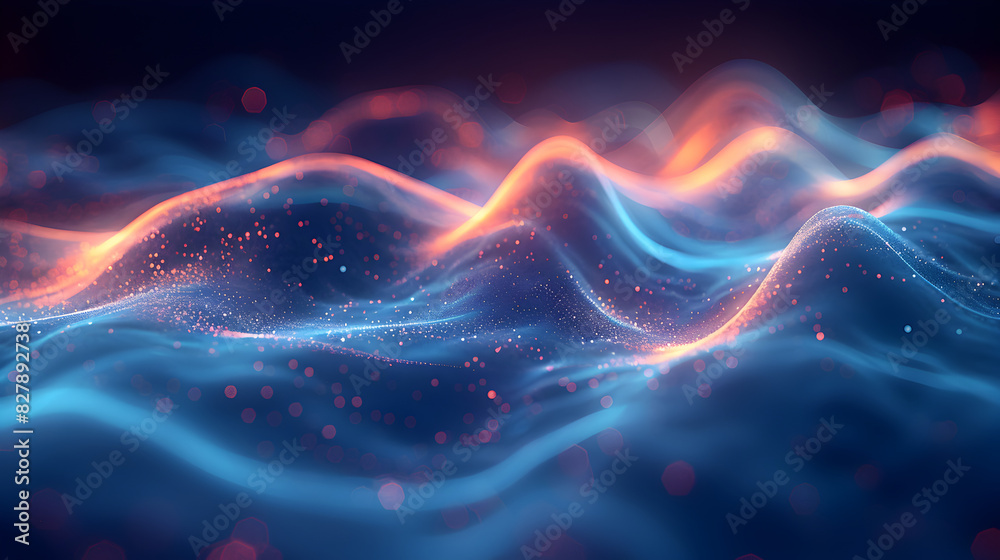 The blue neon wave line background exudes a dark, moody ambiance, with glowing, futuristic elements that create a sleek, abstract, and vibrant atmosphere The blue neon wave line background exudes a dark, moody ambiance, with glowing, futuristic elements that create a sleek, abstract, and vibrant atmosphere