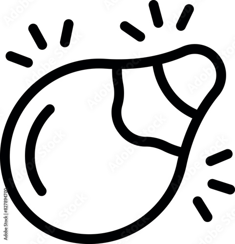 Handdrawn black and white boxing glove icon illustration in vector format, perfect for sports and fightrelated graphic design, athletic hobby, and selfdefense martial arts