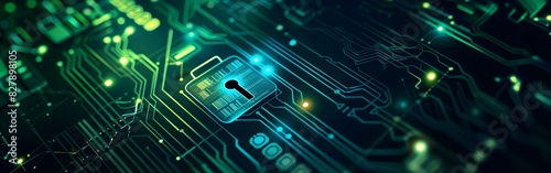 Big Data science analysis business technology concept on virtual screen secure data and cyber security