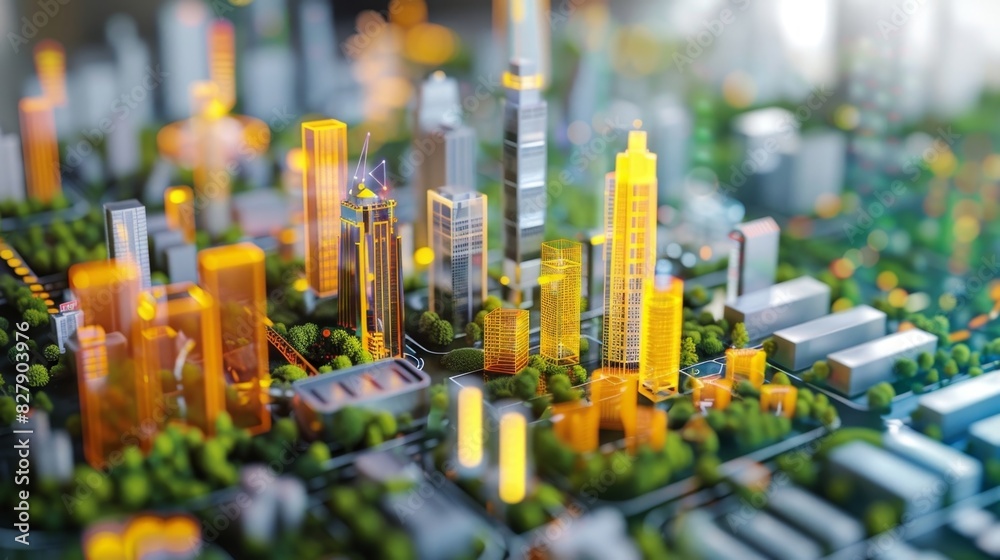 Obraz premium City planners use data visualization to track and address fluctuations in housing prices and availability ensuring a balanced and affordable market for all residents.