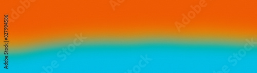 abstract noisy blurry gradient background with grain texture multicolor blue, turquoise and orange vintage retro