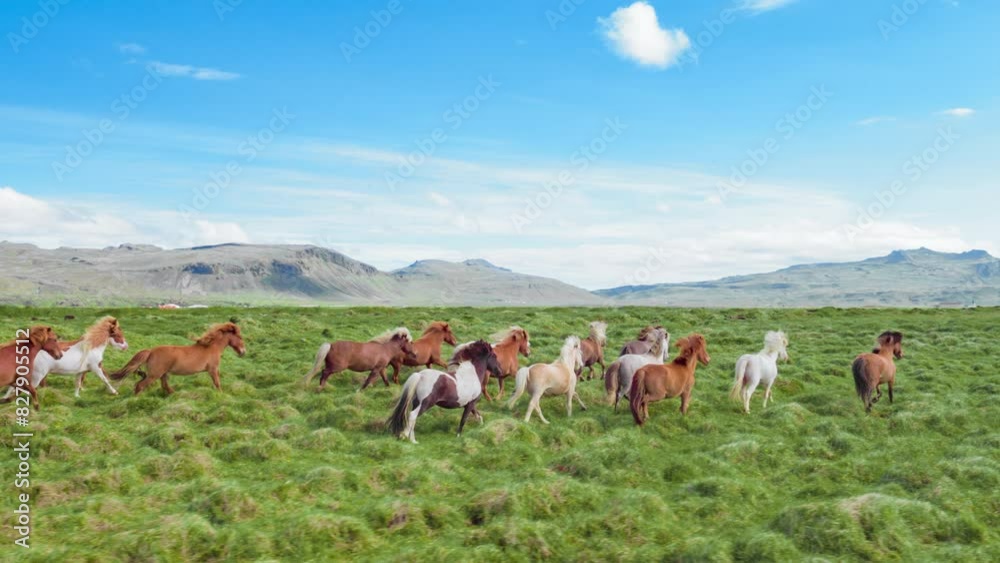 Epic Aerial Over Wild Horses Running Galloping In Wild Nature Slow Motion Through Meadow Golden Hour Horse Breeding Ecology Exploration Epic Aerial Over Wild Horses Running Galloping In Wild Nature Slow Motion Through Meadow Golden Hour Horse Breeding Ecology Exploration