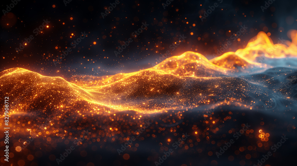 Fototapeta premium Fiery Celestial Symphony