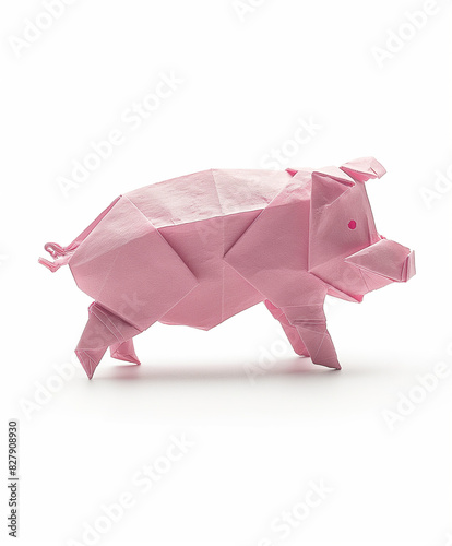 origami paper pig