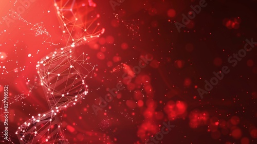 Minimal Fiesta and Jester Red theme with digital particle decoration. Vast negative space ideal for scientific conference posters.