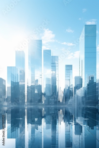 skyscrapers of a big city Generative AI © Valentine