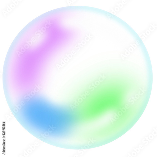 sphere clear green blue dot