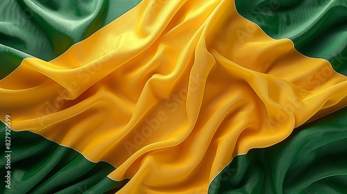 Flag of Brazil waving in the wind. Brazil flag. Brazilian flag. BR flag. photo