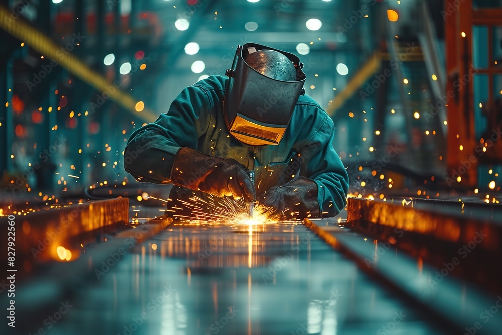 welding worker team working arc weld metal joint production in heavy industry danger and risk workplace with eyes safety equipment welding worker team working arc weld metal joint production in heavy industry danger and risk workplace with eyes safety equipment