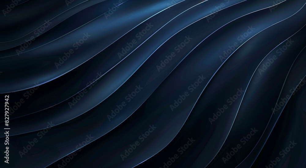 Elegant blue and black satin with smooth waves creates a luxurious backdrop for artistic design Elegant blue and black satin with smooth waves creates a luxurious backdrop for artistic design