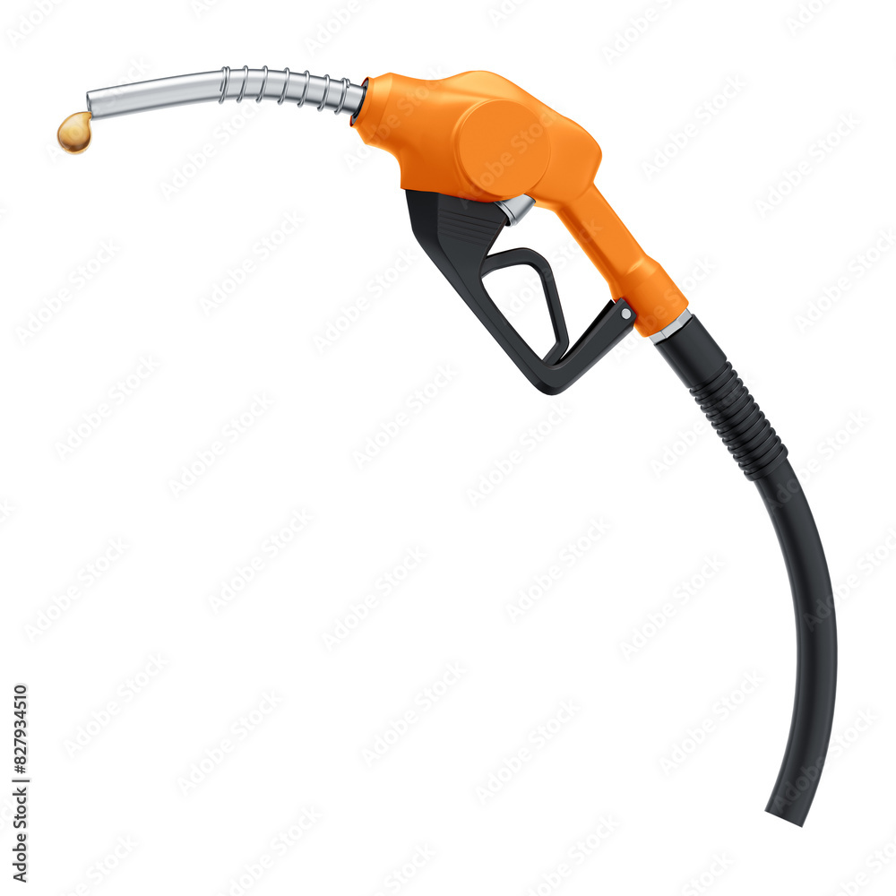 3D Fuel Pump Nozzle for Gasoline, Alcohol, Diesel at Gas Station with Transparent Background 3D Fuel Pump Nozzle for Gasoline, Alcohol, Diesel at Gas Station with Transparent Background