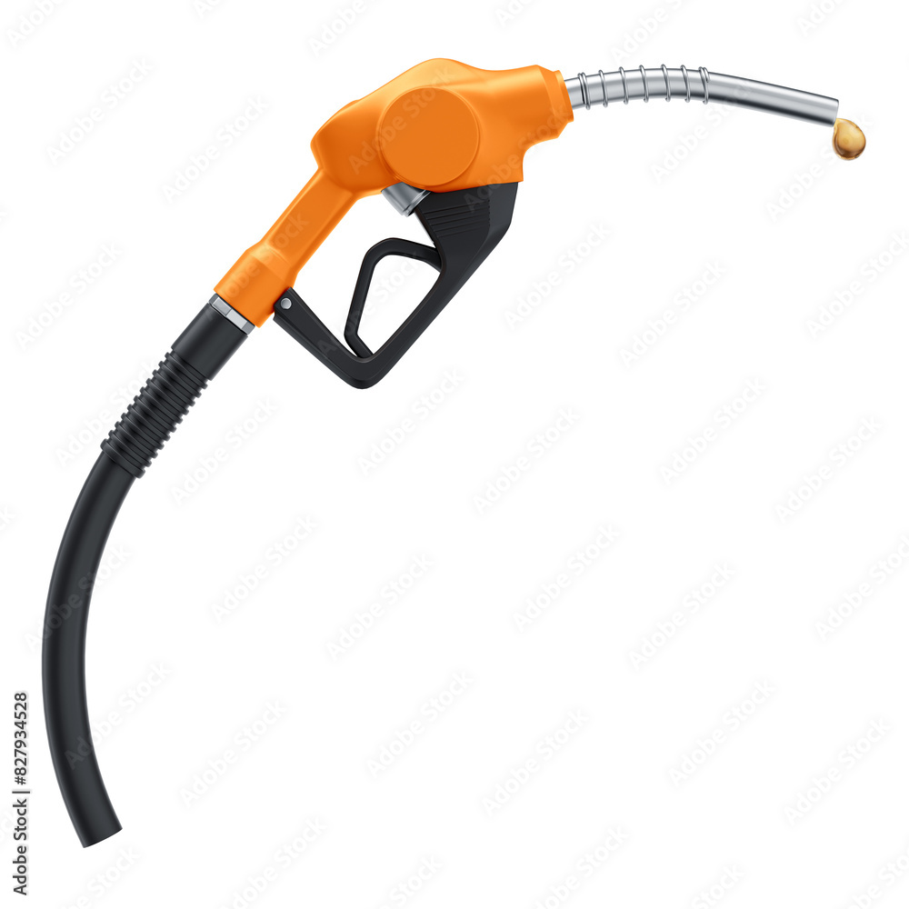 3D Fuel Pump Nozzle for Gasoline, Alcohol, Diesel at Gas Station with Transparent Background 3D Fuel Pump Nozzle for Gasoline, Alcohol, Diesel at Gas Station with Transparent Background