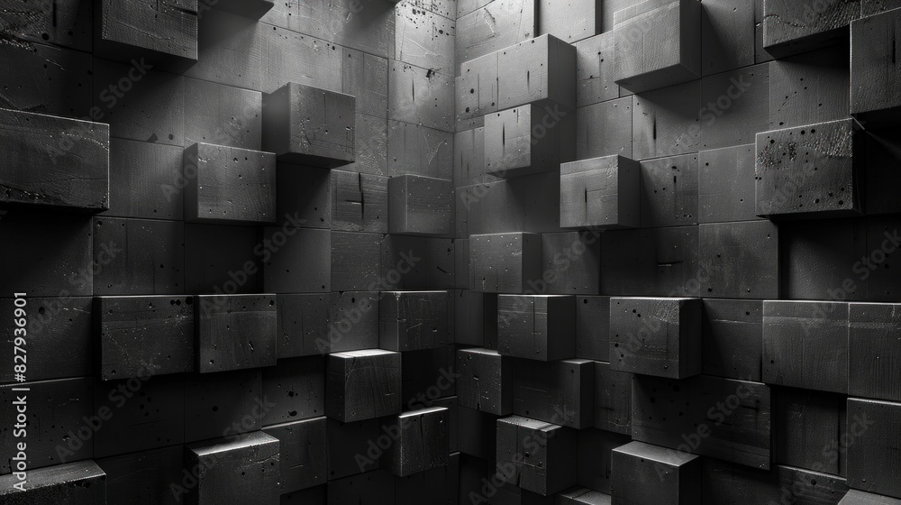 Black abstract grid with radiant corner light Black abstract grid with radiant corner light