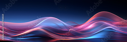 Colorful Neon Light Waves: A Vibrant Display of Dynamic Energy and Motion, Featuring Radiant Colors, Futuristic Design, and Intricate Patterns