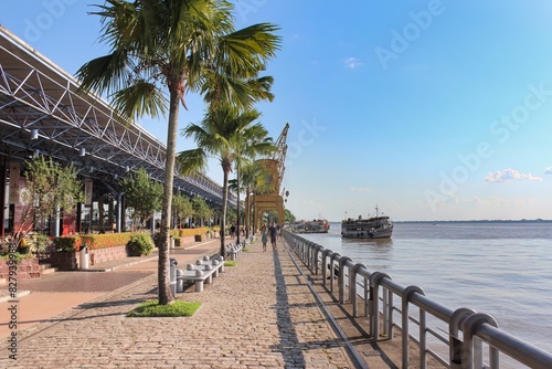 Estação das Docas, área para lazer, gastronomia, eventos e cultura, cidade de Belém, capital do estado do Pará, amazônia brasileira