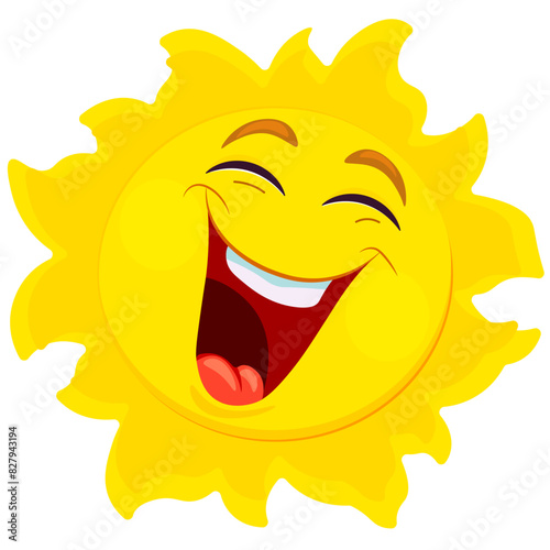 The yellow sun laughs merrily and rejoices