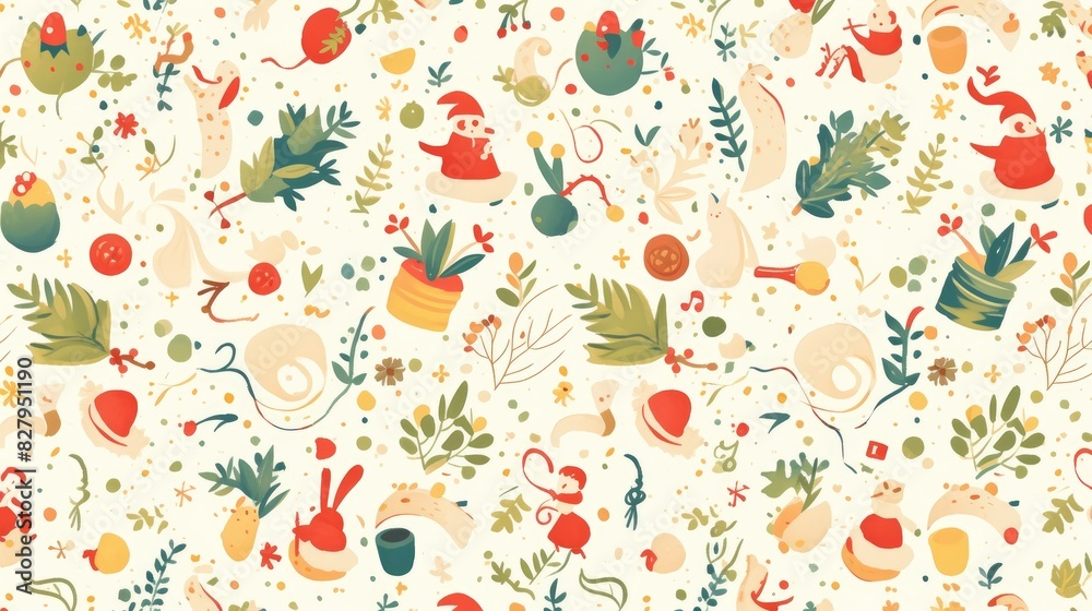 An enchanting hand drawn pattern featuring whimsical characters straight out of a fairy tale picture a cactus engrossed in a book a musical mushroom with a pipe a delightful scene of a ball An enchanting hand drawn pattern featuring whimsical characters straight out of a fairy tale picture a cactus engrossed in a book a musical mushroom with a pipe a delightful scene of a ball